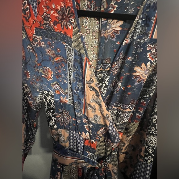 Indigo Rose Colorful Patterned Dress - Picture 2 of 8